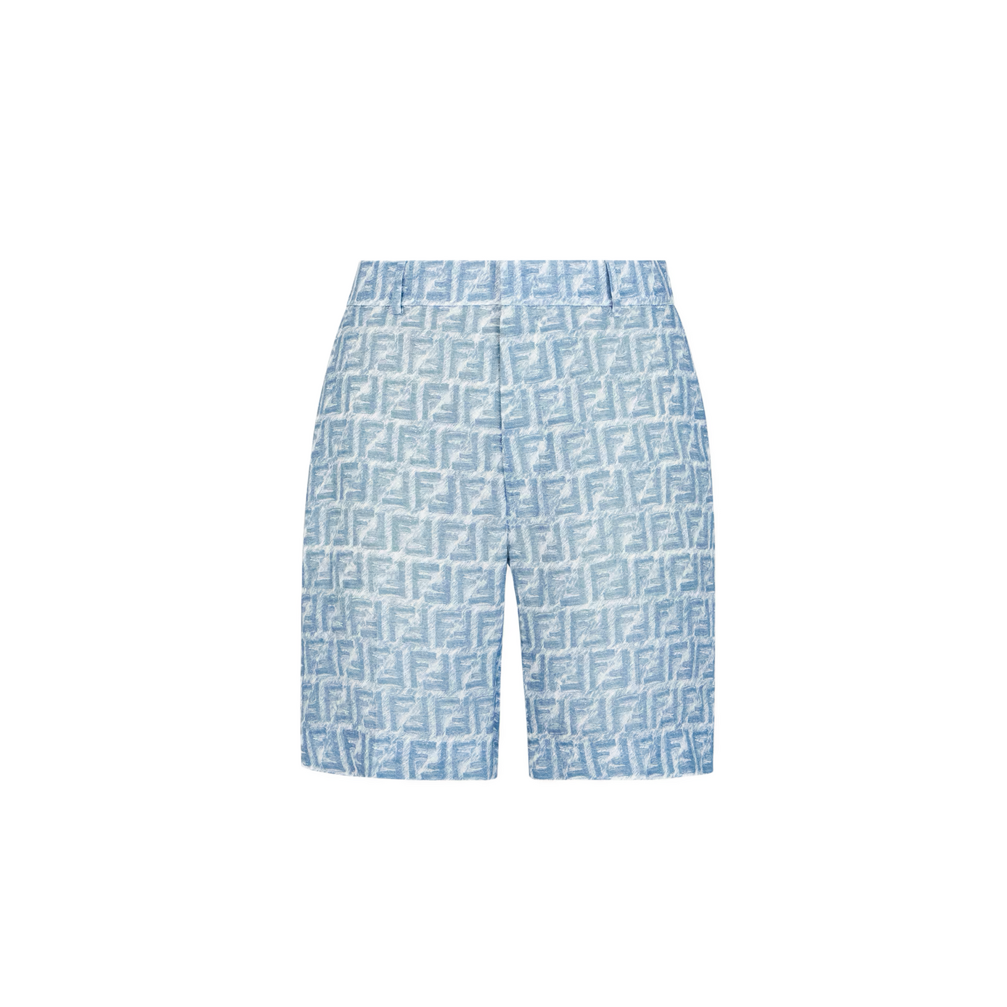 Fendi Monogram Silk Shorts Blue